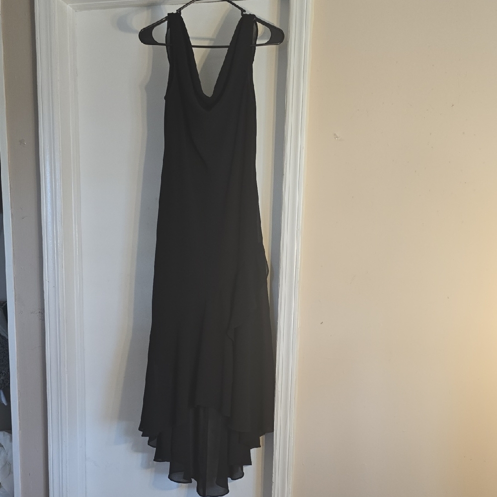 Betsy & Adam Elegant Black High Low Dress, 10 P Preowned
